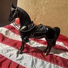 Vintage 1950s Breyer BLACK BEAUTY Western Mount Horse w/ Saddle Chain Reins #58 picture