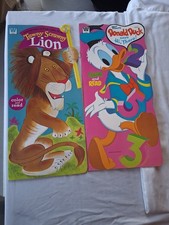Vintage 70s Walt Disneys Donald And Tawny The Scrawny Lion Color And Read Book picture