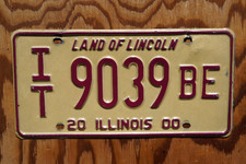 2000 Illinois IT BE License Plate # 9039 picture