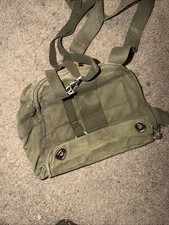 Vintage US Military ABC-M17 Gas Mask Bag Canvas Protective Field Carrier Olive picture