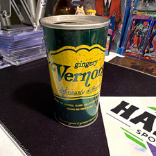 Vintage Vernors Gingery Ginger Ale Soda Advertising Can - Green Yellow picture