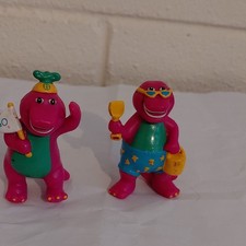 1993 Barney the Dinosaur Purple Figurines Set of 2 Lyons Group picture