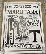 DISNEY LEGEND ROLLY CRUMP (1930-2023) RARE SIGNED  SMOKE MARIJUANA “DOPER” PRINT picture