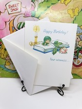 Vintage Strawberry Shortcake Rare Lime Berrykins Glitter Greeting Card AGC picture