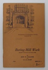 Vintage ICS Booklet Boring-Mill Work Operation Machinist Book 1937 picture