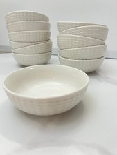Set Of 12 United Airlines White Polaris Class Small Bowl 4.75” Fruit Bowl BS002R picture