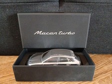 Porsche Macan Turbo Chrome Aluminum model scale 1:43 Paperweight Dealer picture
