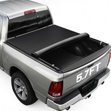 Soft Roll-Up Truck Bed Tonneau Cover Compatible with 2009-2026 Dodge Ram 1500 (I picture