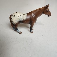 Schleich Appaloosa Stallion Figure Horse Gelding Brown White 2002 Retired #13271 picture