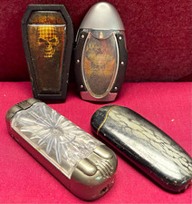 Collection Of Collectible Novelty Lighters (4) Black & Silver picture