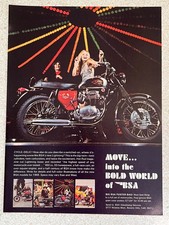 1968 BSA 650cc 53HP Lightning Motorcycle Vintage Original Print Ad picture