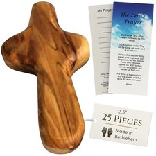Bulk Olive Wood Crosses with Authenticity Certificate picture