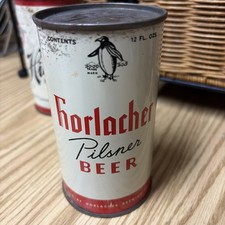 1960s HORLACHER PILSNER GLUED SEAM STEEL FLAT TOP BEER CAN ALLENTOWN PA EMPTY picture