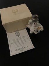 Lenox 1998 Annual Snowman Ornament Collection. Hand painted Accented w/ 24k Gold picture