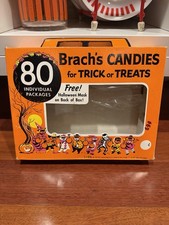 Vintage 1960's BRACH'S Halloween Candy Pack STORE DISPLAY BOX & Owl Mask Cut Out picture