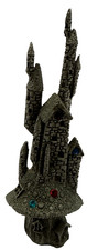 VTG Comstock Pewter Castle On Mushroom Multicolored Rhinestones #4488 Signed picture