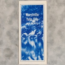 1975 AAA Marysville Yuba City Calif Vintage Street Map CSAA Feather River CA USA picture