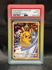 Pokémon TCG 2020 Pikachu SWSH020 Full Art Promo Holo PSA 10 NEW CERT picture