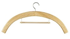 Wood Hanger For Maintaining Wrinkle Free & Well Shaped Vestment Medium Oak Stain picture