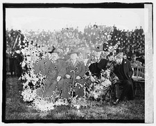 Photo:Unidentified Men 1919 Group Portrait Outdoor Crowd Scene picture
