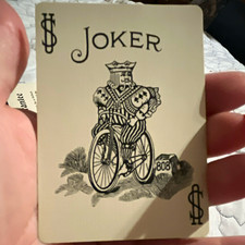 RARE ANTIQUE BICYCLE JOKER SWAP CARD picture