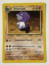 POKÉMON POLIWRATH 28/75 NON SHINY NEO DISCOVERY CARD NON HOLO RARE picture