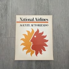 Vintage Decal / Sticker - National Airlines Sun Logo 5 Inches Wide 6 Inches Tall picture
