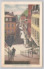 Petite Rue Champlain Quebec City Canada 1951 Postmarked Street View picture