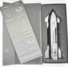 SpaceX Chrome Space-X Starship Rocket Model Butane Torch Cigar Lighter 1st GEN picture