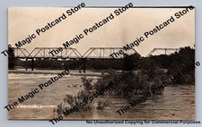 Spring River Bridge BAXTER SPRINGS Kansas RPPC Antique Grantham Photo ~1910s picture