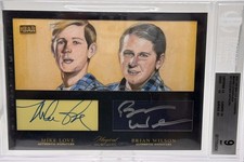 2023 The Bar Dual Cut Auto BEACH BOYS BRIAN WILSON, M Love  GOLD BAR  #1/1 BGS 9 picture