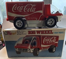 Vintage 1974 Taiyo Coca-Cola “Big Wheel” Bump ‘n Go Van made in Japan  picture