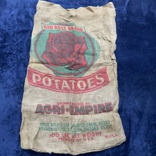 Vintage Red Rose Brand Pototoes Agri-Empire California burlap sack picture