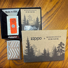 Zippo Woodchuck USA Buy One Plant One Genuine Lighter Made in USA in Box picture
