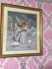 framed Angel kisses framed portrait. Sandra Kuck (rare) 2000 With certificate picture
