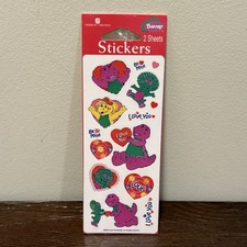 Sealed Barney & Friends (2000) American Greetings Valentine’s Day Sticker Sheet picture