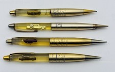 4 Vintage Gold Automobilia “floaty” Mech Pens/pencils Oldsmobile, Nash Very Rare picture