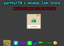 Animal jam play wild teal DJ headset AJPW RARES GO THRU PICS picture