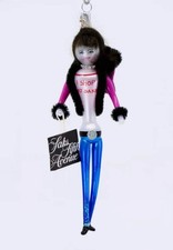 Soffieria De Carlini I Shop At Saks Fifth Avenue Lady Glass Ornament Tag Italy picture