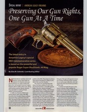 2015 Gun Print Ad Ruger Super Blackhawk .44 Mag Revolver Magazine Article Art picture