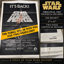 Original 1981 Star Wars Movie Poster 27x41 It’s Back NSS R810077 Theatrical picture