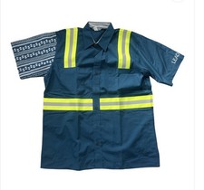 Hawaiian Airlines  Uniform Shirt Hi-Vis Reflective Work Aloha Style (LEAD) (Lrg) picture