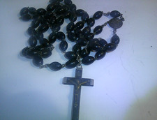 Antique Catholic Black Wood 30