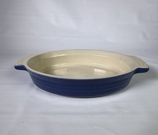 Vintage Le Creuset 24 Oval Blue Enamel Cast Iron Baking Dish France PR2 picture