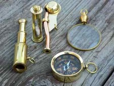 VINTAGE BRASS DESIGNER ANTIQUE KEY CHAIN KEY RING COLLECTIBLE Set Of 5 Pcs GIFT picture