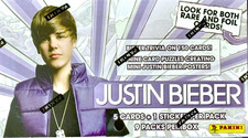 1 FACTORY SEALED BOX 2010 Panini Justin Bieber Cards 9 Unopened Packs DRAKE RC ? picture