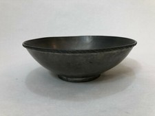 Vintage Chinese Pure Pewter Bowl, Marked GD?, 6 1/2