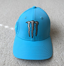 RARE Monster Energy Ultra Light Blue Hat Energy Drink Collectible Never Used picture