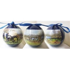 Gettysburg Historic Round Christmas Ball Ornament New  picture