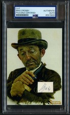 Bing Crosby signed autograph 3.5x5 Singer & Actor Custom Cut PSA Slabbed picture